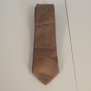 BARBARA BLANK New York Gold 100% Pure‎ Silk Necktie Mens Size 3" x 62 1/4" Tie